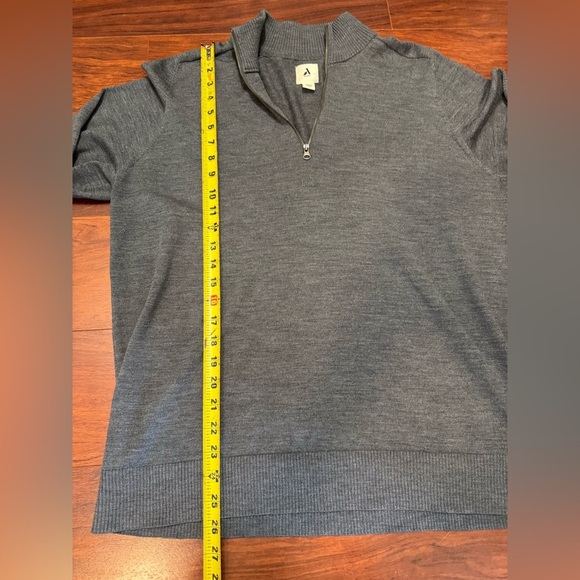 Men's merino wool Gray Sweater - Picture 5 of 6